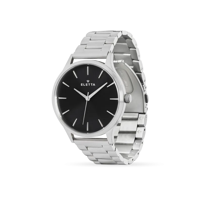 Relógio Homem New Classic XL Brushed Steel & Black