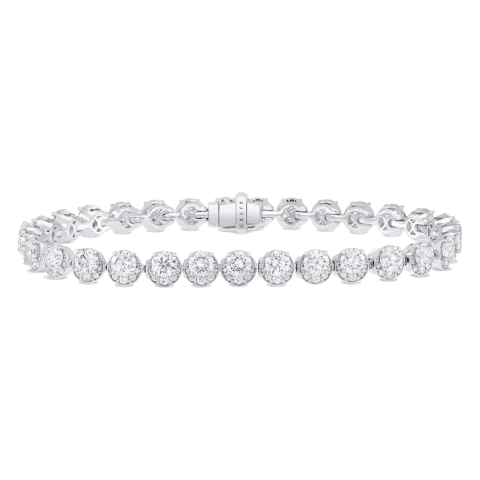 Pulseira Line Ouro Branco e Diamantes