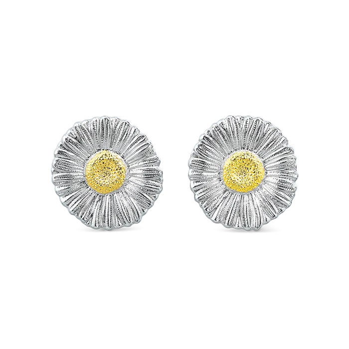 Brincos Blossoms Daisy Prata e Vermeil
