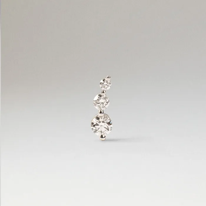 Piercing EveMini Ouro 3 Diamantes