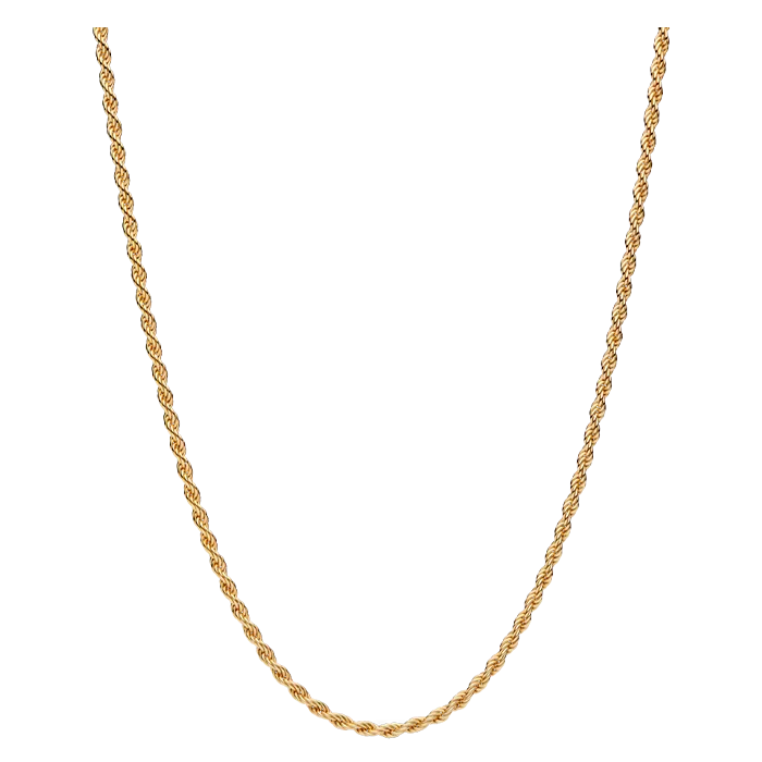 Colar Dourado Malha Corda