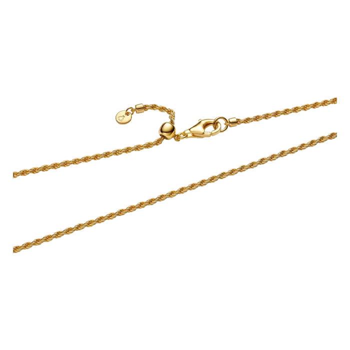 Colar Dourado Malha Corda