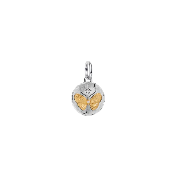 Conta Medalhão Borboleta