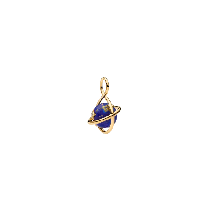 Conta Pendente Rotativa Planeta Azul Celestial