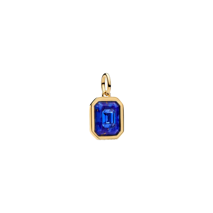 Conta Pendente Hexágono Azul Celestial