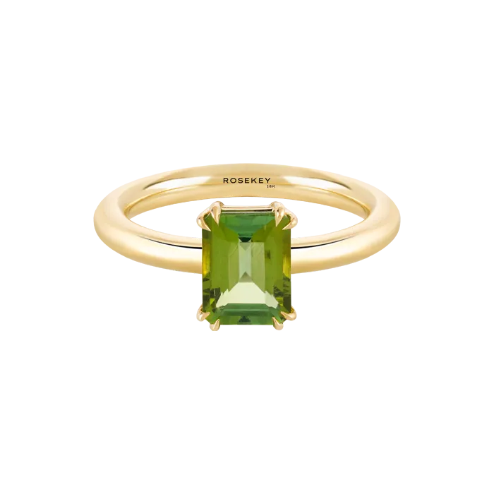 Anel Hellebore Ouro Amarelo e Turmalina