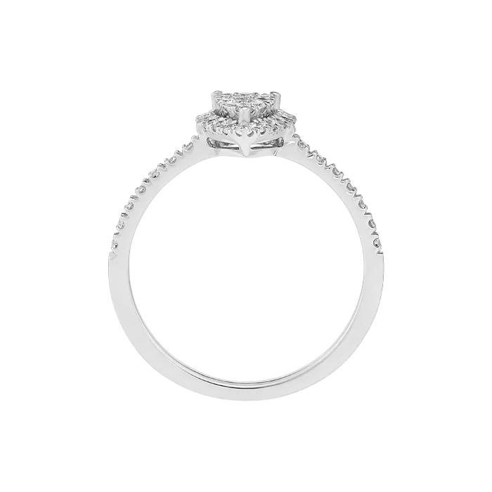 Anel Épure Drop Ouro Branco E Diamantes
