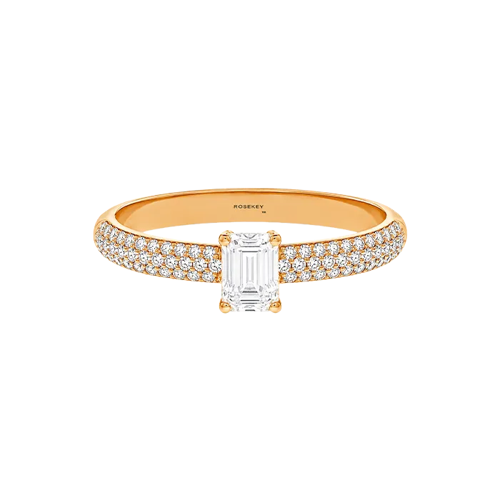 Anel Sweet Briar Ouro Rosa e Diamantes