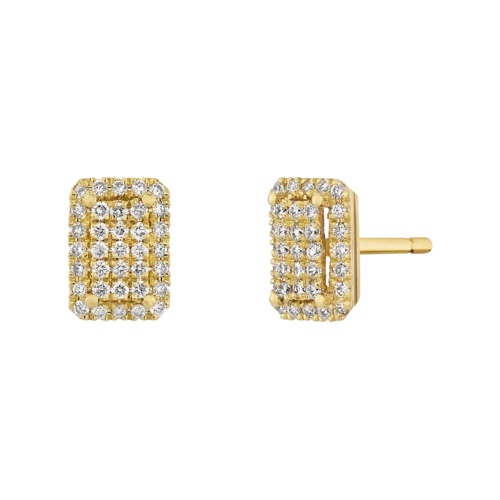 Brincos Épure Radiant Modelo Pequeno Ouro Amarelo, Diamantes