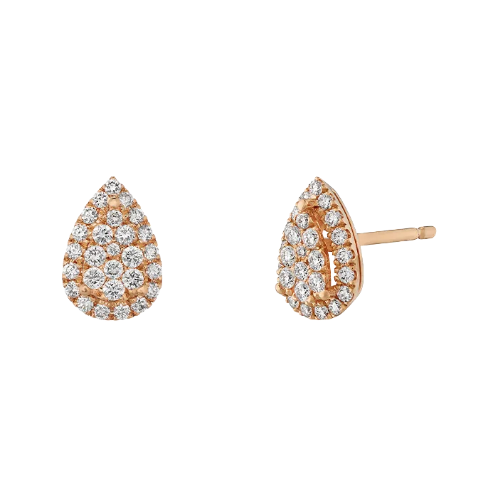 Brincos Épure Drop Ouro Rosa e Diamantes