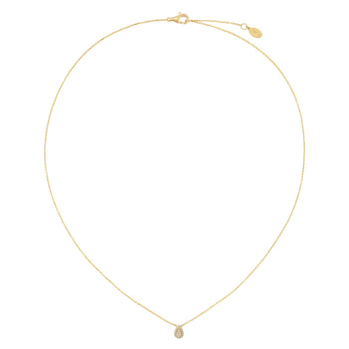 Colar Épure Drop Modelo Pequeno Ouro Amarelo e Diamantes