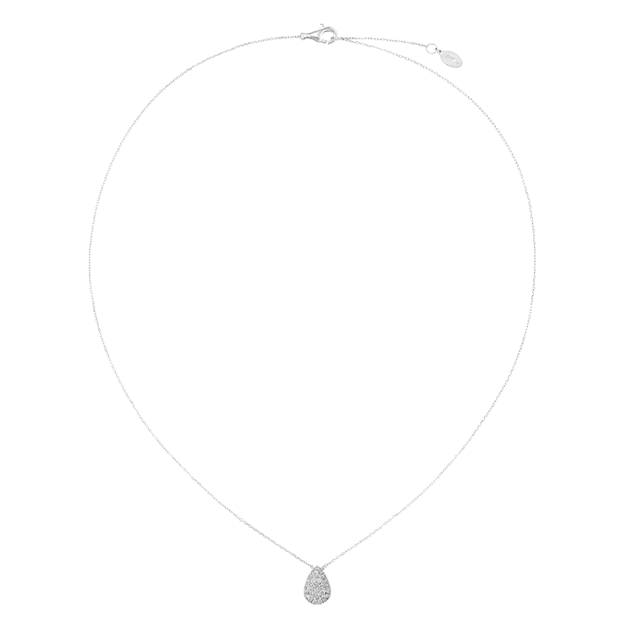 Colar Épure Drop Ouro Branco e Diamantes