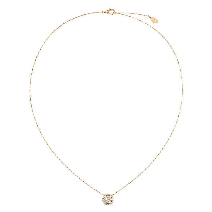 Colar Épure Halo Ouro Rosa e Diamantes