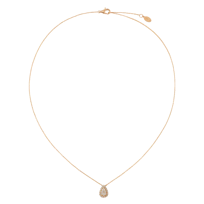 Colar Épure Drop Ouro Rosa e Diamantes