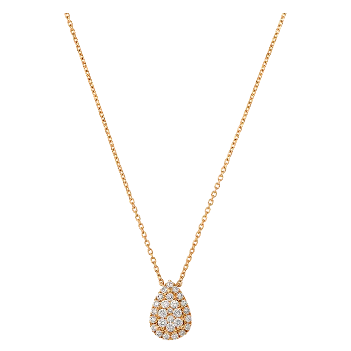 Colar Épure Drop Ouro Rosa e Diamantes