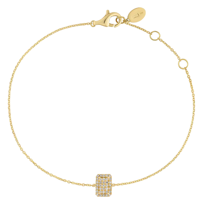 Pulseira Épure Radiant Modelo Pequeno Ouro Amarelo Diamantes