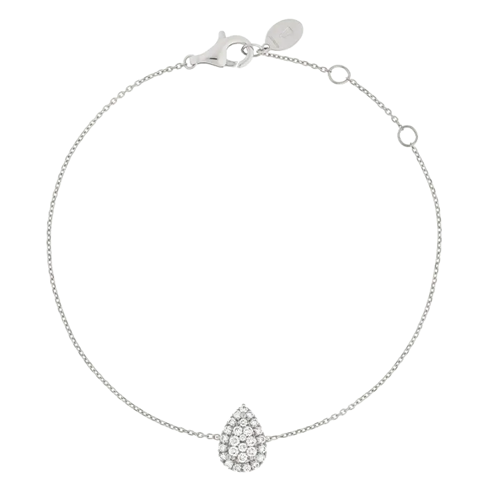 Pulseira Épure Drop Ouro Branco e Diamantes