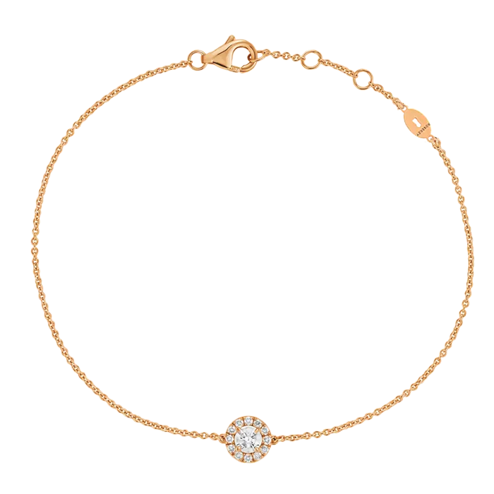 Pulseira Halo Ouro Rosa e Diamantes