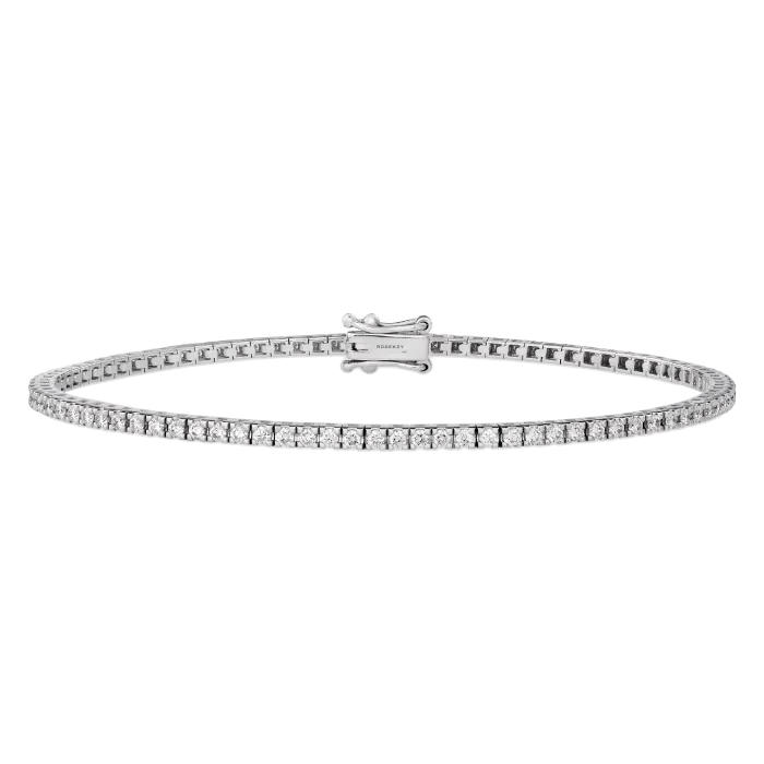 Pulseira Tennis Ouro Branco e Diamantes