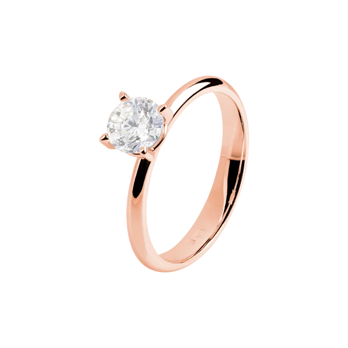 Anel Solitário True Love Ouro Rosa 0.15ct