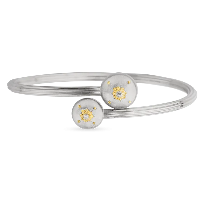 Pulseira Macri Ouro Branco E Ouro Amarelo