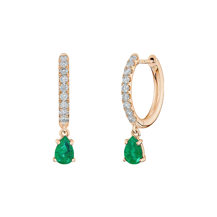 Brincos Diamantes E Esmeraldas