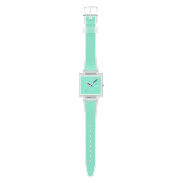 Relógio Swatch homem Verde Quadrado Data