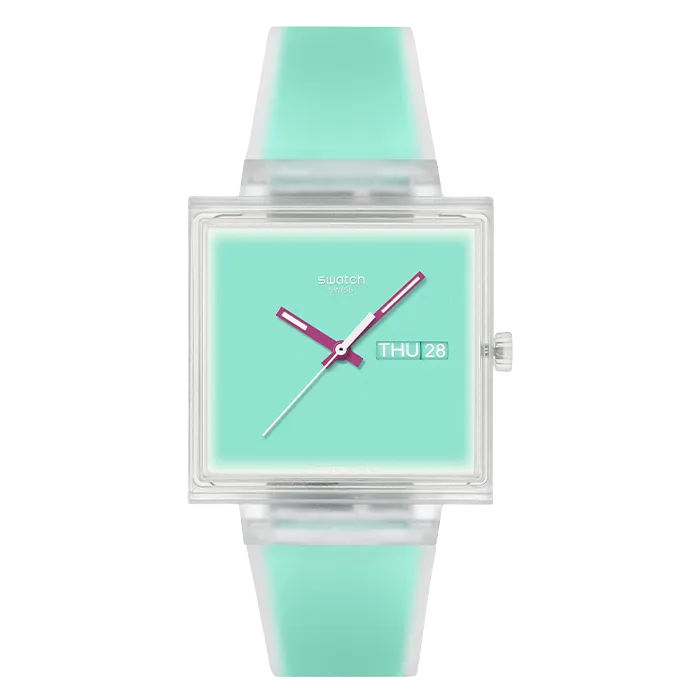 Relógio Swatch homem Verde Quadrado Data