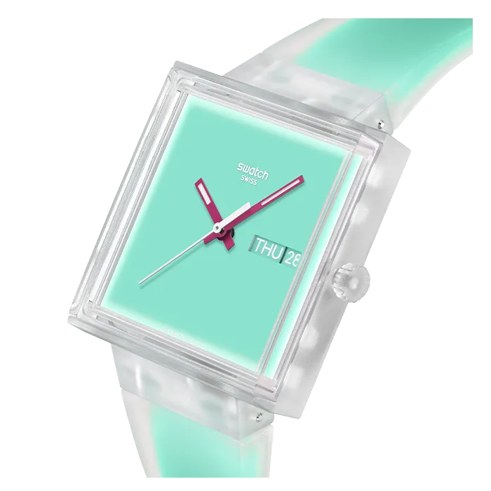 Relógio Swatch homem Verde Quadrado Data