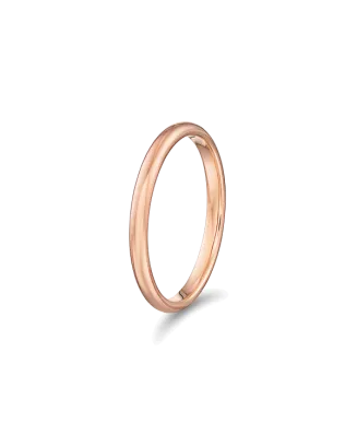 Alian&ccedil;a Forever Ouro Rosa 2mm