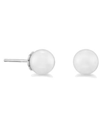 Brincos Pérolas Akoya 8mm Ouro Branco