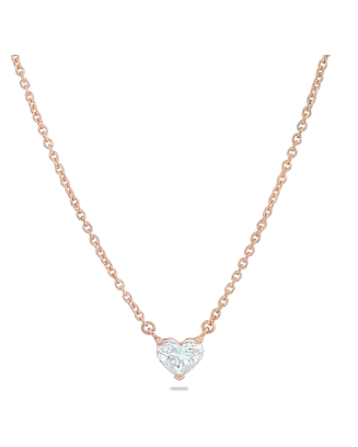 Pendente Heart Ouro Rosa E Diamantes