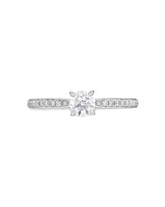Anel Solit&aacute;rio Infinity Ouro Branco 0.15ct