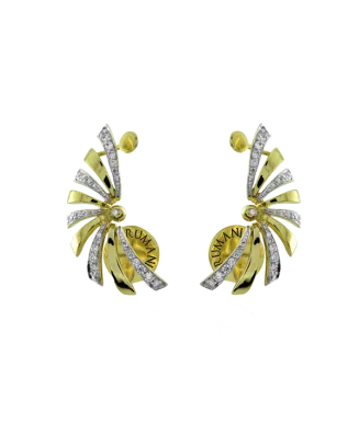 Brincos Ouro Amarelo e Diamantes