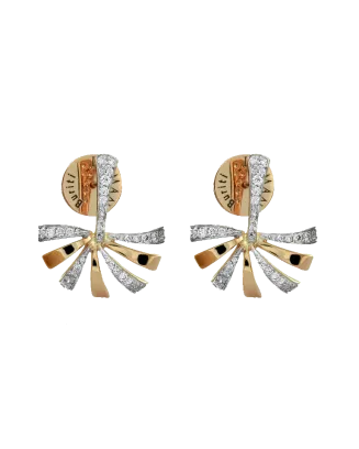 Brincos Ouro Rosa e Diamantes