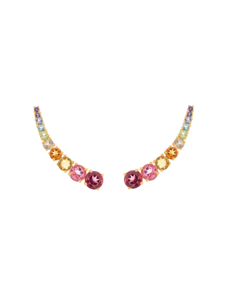 Brincos Ouro Amarelo e Pedras Diversas