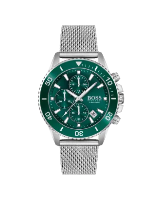 Relógio Admiral Aço Verde Malha Milanesa