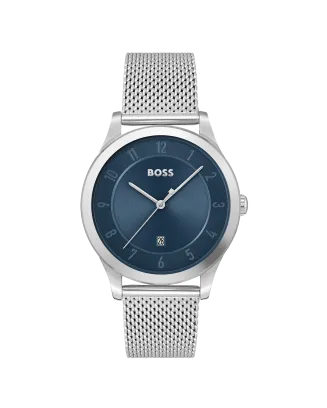 Relógio Purity Azul Aço Malha Milanesa