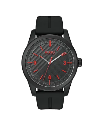 Relógio #Create Aço IP Preto Silicone