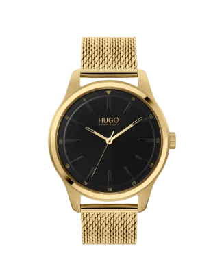 Relógio Homem Aço Malha Milanesa #DARE