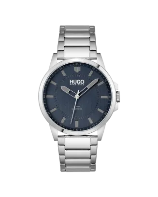 Relógio #First Aço Azul