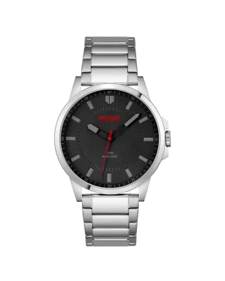 Relógio #First Aço Preto