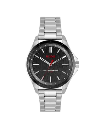 Rel&oacute;gio #COMPLETE A&ccedil;o IP Preto e A&ccedil;o