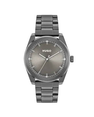 Relógio #BRIGHT Aço IP Cinza