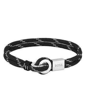 Pulseira Homem dupla a&ccedil;o e nylon bicolor