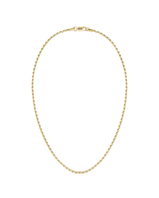 Colar Homem aço malha corrente dourada