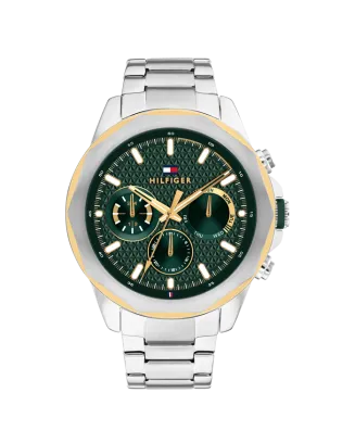 Rel&oacute;gio Homem Multifun&ccedil;&otilde;es A&ccedil;o Bicolor