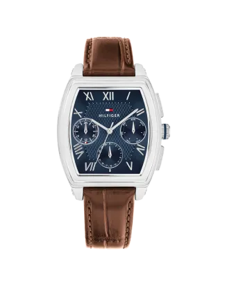 Rel&oacute;gio Homem Multifun&ccedil;&otilde;es A&ccedil;o e Pele