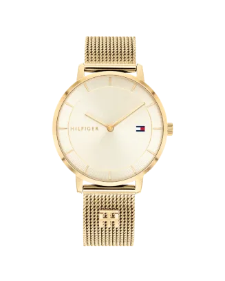 Relógio Senhora Dourado Malha Milanesa