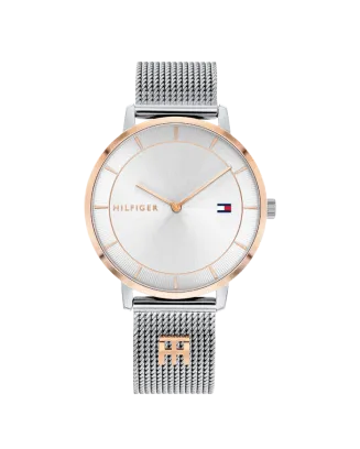 Relógio Senhora Bicolor Malha Milanesa